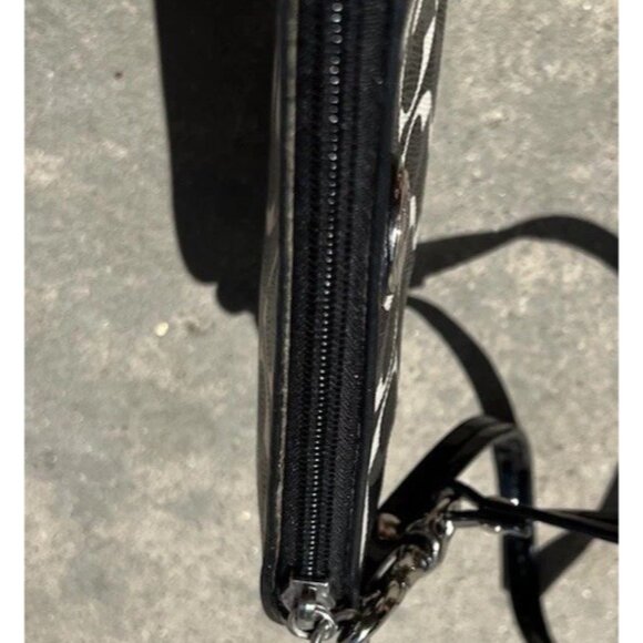 Coach Peyton Dream C East West Swingpack Black & White Logo Bag Purse 6x4.5 - Picture 11 of 15